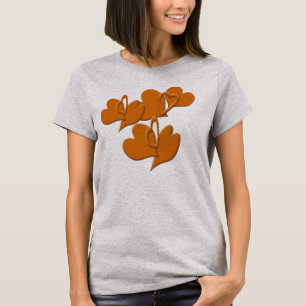 De elegante Oranje Cluster van de Vormen van het T-shirt