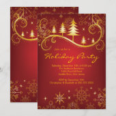 De elegante Partij van de Vakantie van de Kaart (Voorkant / Achterkant)