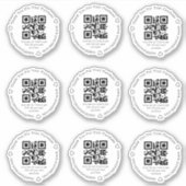 de elegante qr code kleine bedrijfskorting dank u sticker (Voorkant)
