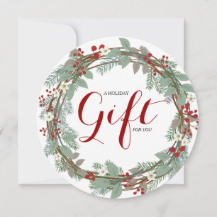 De elegante Ronde Certificaten van de Gift van de Feestdagenkaart