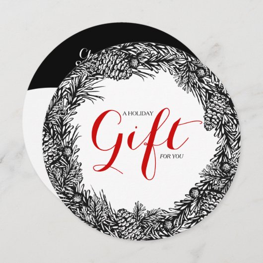 De elegante Ronde Certificaten van de Gift van de Feestdagenkaart (Voorkant / Achterkant)