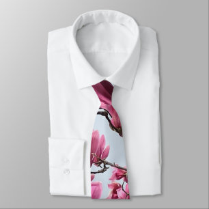De elegante Roze Magnolia komt Vreedzame Hanami Stropdas