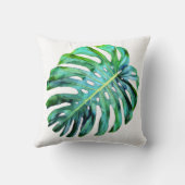 De elegante Tropische Foto van het Blad van Hawaï Kussen (Achterkant)