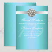 De elegante Uitnodiging van 16 Verjaardag van de (Voorkant / Achterkant)