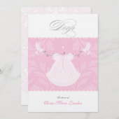 De elegante Uitnodiging van het Doopsel van het Me (Voorkant / Achterkant)