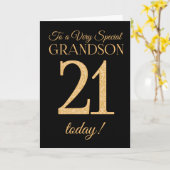 De elegante Verjaardag van de Kleinzoon van het Kaart (Gele Bloem)