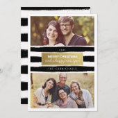 De elegante Zwarte Kaart van het Vakantie van de (Voorkant / Achterkant)