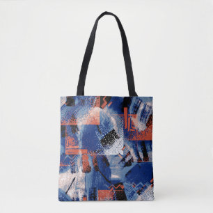 De elegantie van blauw wekt bewondering in de fab draagtas