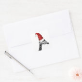 De Elegantie van de Kerst Giraffe Vierkante Sticker (Envelop)