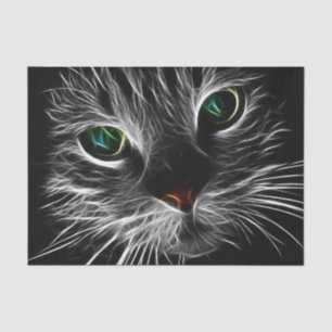 De "elektrische" kat tissuepapier