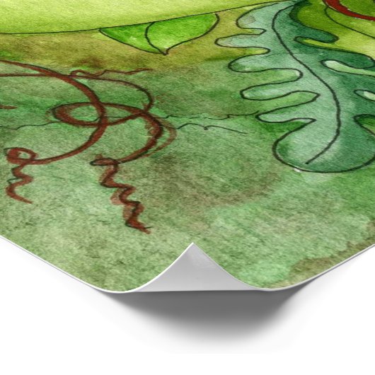 De elementen - Afdruk van de aarde Poster (Hoek)