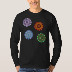De Elementen Mandala's Donker Heren T-shirt
