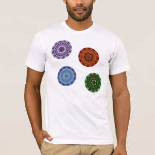 De Elementen Mandala's Lichte Herenoverhemd T-shirt