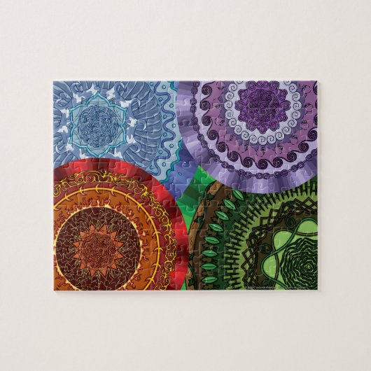 De elementen Mandalas Puzzle Legpuzzel (Horizontaal)