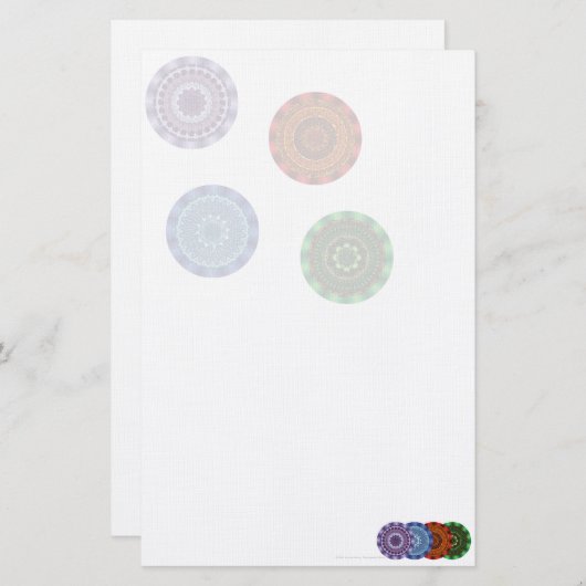 De elementen Mandalas Stationery Briefpapier (Voorkant / Achterkant)
