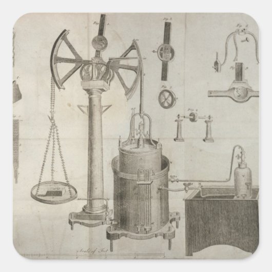 De elementen van de chemie" vierkante sticker (Voorkant)