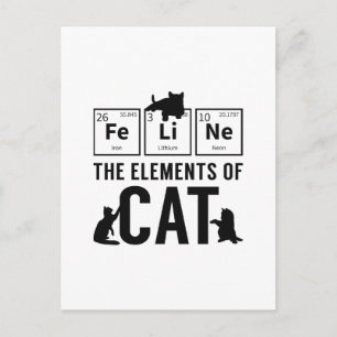 De elementen van de katten briefkaart