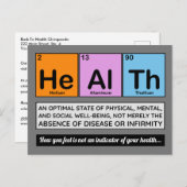 De elementen van het gezondheidscentrum briefkaart (Voorkant / Achterkant)