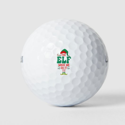 De Elf liet me het doen Grappige Kerst Elf Gift Golfballen (Voorkant)