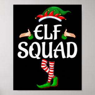 De Elf Squad Familie Matching Groep Kerstmis 1 Poster