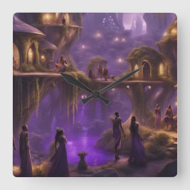 De Elf Werelden Vierkante Klok