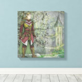 De Elven Wanderer geeft terug Canvas Afdruk (Insitu (Houten vloer))
