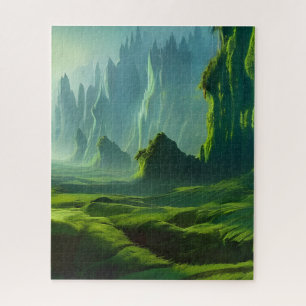 De Emerald Valley Fantasy Art Ansichtkaart Legpuzzel