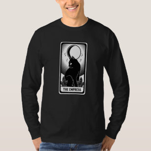 De Empress Black Cat Card Halloween Costume Horro T-shirt