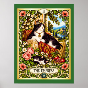 De Empress Cat Tarot - Overvloed en Gratie Poster