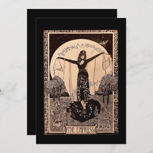 De Empress Tarot-kaart Feestdagenkaart (Voorkant / Achterkant)