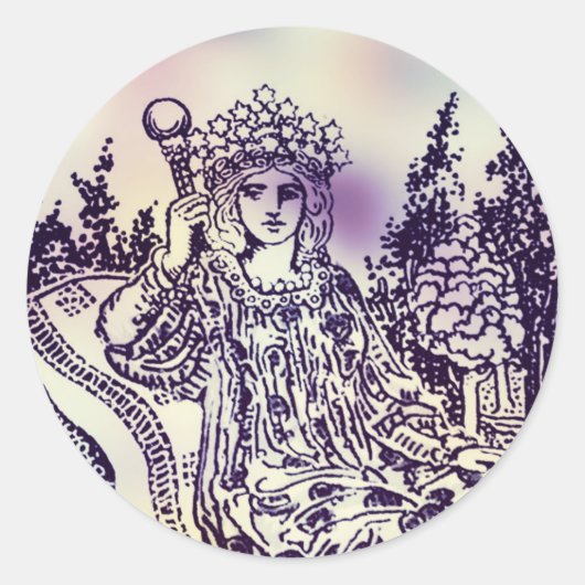 De Empress Tarot Kaart Sticker (Voorkant)