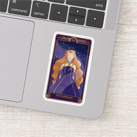 De Empress Tarot Kaart Sticker (Detail)