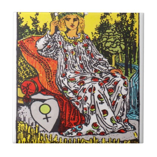 De Empress Tarot-kaart Tegeltje (Voorkant)