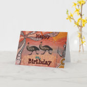 De emu Dreaming Birthday Card Kaart (Gele Bloem)