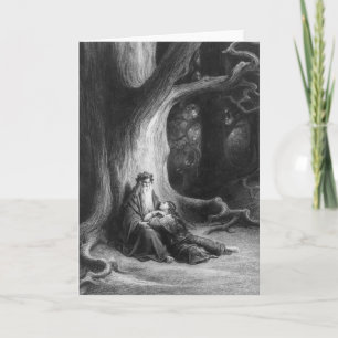 De Enchanter Merlin en de Fairy Vivien Kaart