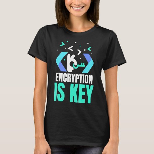 De encryptie is de zeer belangrijke Codering Gezeg T-shirt (Voorkant)