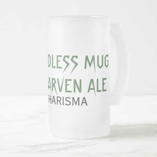 DE ENDLESS MUGOF DWARVEN ALE MATGLAS BIERPUL (Voorkant rechts)
