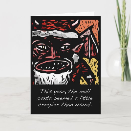 De enge Kerstkaart van de Kerstman van de Feestdagen Kaart (Voorkant)