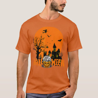 De enge Pumpkin Moon Night op een hoed van het geh T-shirt