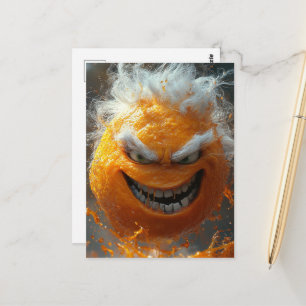 De Enge Sinaasappelkleurige Vrucht met Wit Haar Briefkaart