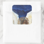 De engel kreeg zijn vleugels 2014 vierkante sticker (Tas)