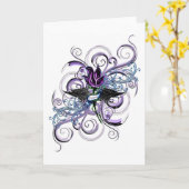 De engel nam Wenskaart toe Kaart (Gele Bloem)