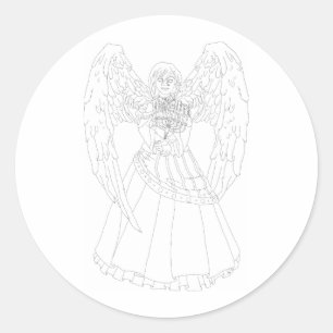 De Engel van de Chanoeka Ronde Sticker