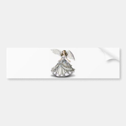 De Engel van de sneeuw Bumpersticker (Voorkant)