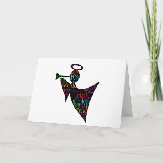 De Engel van Kerstmis Feestdagen Kaart (Voorkant)