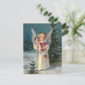 De "engel van Kerstmis " Feestdagenkaart (Staand voorkant)