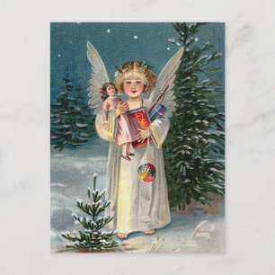 De "engel van Kerstmis " Feestdagenkaart
