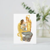 De Engel van Kerstmis van Ierland Feestdagenkaart (Staand voorkant)