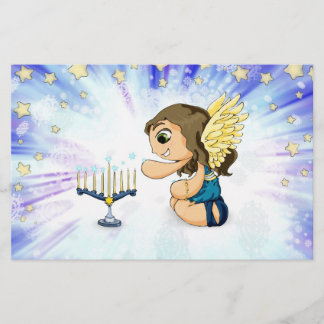 De Engel van Menorah Briefpapier