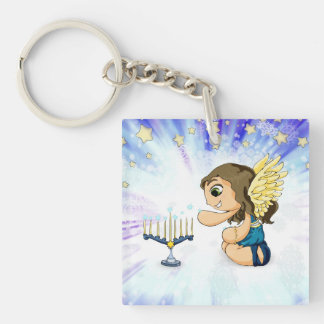 De Engel van Menorah Sleutelhanger